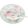 HOME ELEMENTS Podnos Home Elements Porcelánový tanier s lyžicou na tortu ruže