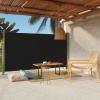 vidaXL Zaťahovacia bočná markíza na terasu 170x300 cm čierna 317886