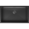 Mexen Trixo oceľový kuchynský drez 1-komorový 750 x 440 mm, čierny - 6415751000-70