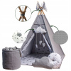 Detský stan iglu, vigvam zlatý Kids 9 m+ (TIPI STAN pre deti s okienkom WIGWAM set taška vankúše podložka BALLS)