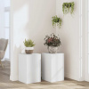 zahrada-XL Stojany na rastliny 2 ks biele 30x30x50 cm kompozitné drevo 852915