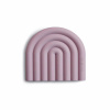 MUSHIE Silikónové hryzátko Rainbow- Mauve MUSHIE