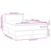 vidaXL Posteľný rám boxsping s matracom tmavozelený 120x220 cm zamat - Zelená - 241519-255360