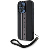Karl Lagerfeld – Saffiano Athleisure Stripes Cord – kryt so šnúrkou pre iPhone 15 Pro – ružový KF2348024