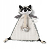 BabyOno mazlík přítulníček s príveskom na cumlík Racoon Rocky Mýval čierno biely