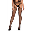 Podväzkový pás Obsessive Garter stockings S815 Farba: Čierna, Veľkosť: S/M