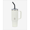 Runbott Latt Termohrnček s rúčkou a slamkou – 800 ml, Krémový