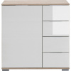 Carryhome KOMODA, biela, farba duba, 81/83/41 cm - Spálňové sety - 001787046052