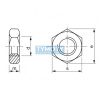 Matica DIN 555 M4 plast PA