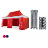 Nožnicový párty stan 3x6 m TENTino BH EXTREME PVC EXTRA HIGH ROOF Farba opláštenia: 7A - ČERVENÁ (VOLÁNY BÍLÉ)
