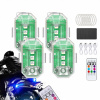 LED stroboskopické lampy 4ks do auta pre dron, bicykel, motorku + diaľkové ovládanie