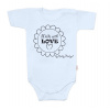 Body krátky rukáv Baby Nellys, Made with love, svetlo modré Baby Nellys