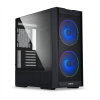 Lian Li LANCOOL 206 Case, Midi-Tower, ATX, Tempered Glass - Black LANCOOL 206RX