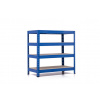 Policový regál Trestles RH 900x1000x600, nosnosť 1400 kg, 4 police Farba: modrá, Typ police: drevená MDF 5,4 mm