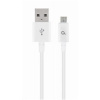 GEMBIRD Kabel USB 2.0 AM na MicroUSB kabel (AM/BM), 1m, bílý CC-USB2P-AMmBM-1M-W