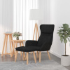 Relaxačné kreslo s podnožkou čierne zamat-ForU-3097826