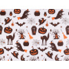 Stoklasa Bavlněná látka / plátno Halloween METRÁŽ - (22268-3) bílá hnědá