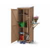 Tchibo - Veľká záhradná skriňa so sklopným regálom naboku - farba: hnedá
