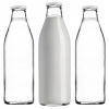 SKLENENÁ FĽAŠA 1L 1000 ml NA MLIEKO, DŽÚS, VODU, NÁPOJE S UZÁVEROM 3 ks