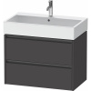 DURAVIT Ketho 2 závesná skrinka pod umývadlo, 2 zásuvky, 784 x 460 x 549 mm, grafit super matná, K25277080800000
