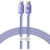 NONAME Baseus CAJY000605 Crystal Shine Series Datový Kabel USB-C - USB-C 100W 1,2m Purple