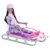 Barbie HGM74 Bábika so sánkami – zimné dobrodružstvo