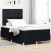 zahrada-XL Posteľ s pružinovým rámom s matracmi Čierna 120 x 190 cm látka 3343084