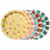PartyDeco Papierové taniere s hviezdami Cirkus 18 cm 6 ks
