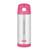 Thermos FUNtainer - detská termoska so slamkou a vlastným popisom -ružová 470 ml-v ext. sklade
