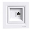 Asfora - Zásuvka datová RJ45, kat.6 UTP, bílá, EPH4700121 (Schneider Electric, Asfora, bílá)