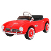 Ramiz Elektrické autíčko BMW 507 retro EVA kolesá kožené sedadlo 12V 2.4 GHz vstup MP3 SD USB, červená