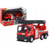 Hasičské auto červené s výsuvným rebríkom a výložníkom