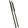 Minka STAIRS Priame rebríkové schodisko Strong buk/čierna, 12 schodov, 290 cm