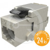 SXKJ-6-STP-BK-SA - Solarix keystone CAT6 samorezný, multipack 24 ks