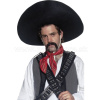 Klobúk - SOMBRERO AUTHENTIC MEXICAN BANDIT - čierny priemer 59cm