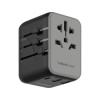 20W cestovný adaptér / nabíjačka MOMAX - EU/UK/US/AUS/CNY + 2x USB-A + USB-C - čierna