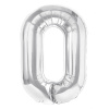 Party Fóliový balón písmeno O strieborný 40 cm
