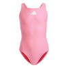 adidas 3 bar Swim Suit Junior Pink/White 13 Years