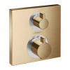 Hansgrohe Ecostat Square - Termostatická batéria pod omietku pre dva spotrebiče, kartáčovaný bronz 15714140