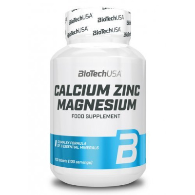 BioTech USA Calcium Zinc Magnesium 100 tabliet Biotech