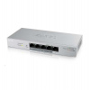 Zyxel GS1200-5HPv2 5-portový stolový gigabitový webový inteligentný PoE switch, 4x PoE+ GbE, PoE 60W, bez ventilátora (GS1200-5HPV3-EU0101F)