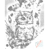 Vymalujsisam.sk Bodkovanie - Sovička Farba: Čierna, Veľkosť: 40x50cm, Rám: Na kartónovej doske