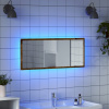 Kúpeľňové zrkadlo s LED staré drevo 100x8,5x37 cm-ForU-856275