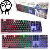 rebeltec Herná klávesnica USB Tastatur RGB Tastatur herná herná LED kožušina PC Laptop PS3 PS4 Windows