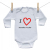 Boodyy Body s dlhým rukávom I love mamku a ocka 86 (12-18 mesiacov)