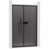 CERANO - Sprchové posuvné dvere Varone POINT Ľ/P - 6 mm - čierna matná, grafitové sklo - 90x195 cm