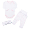 3-dielna bavlnená dojčenská súprava New Baby Lili - Biela - 86 (12–18m)