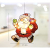 Vianočná LED závesná dekorácia do okna, Santa Claus nosí darčeky