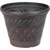 Kvetináč Strend Pro, 29x23 cm, tmavý hnedý, vzor ratan