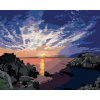 Maľovanie podľa čísel Východ slnka nad pobrežím, 80x100 cm, bez rámu a bez vypnutia plátna (6056942)